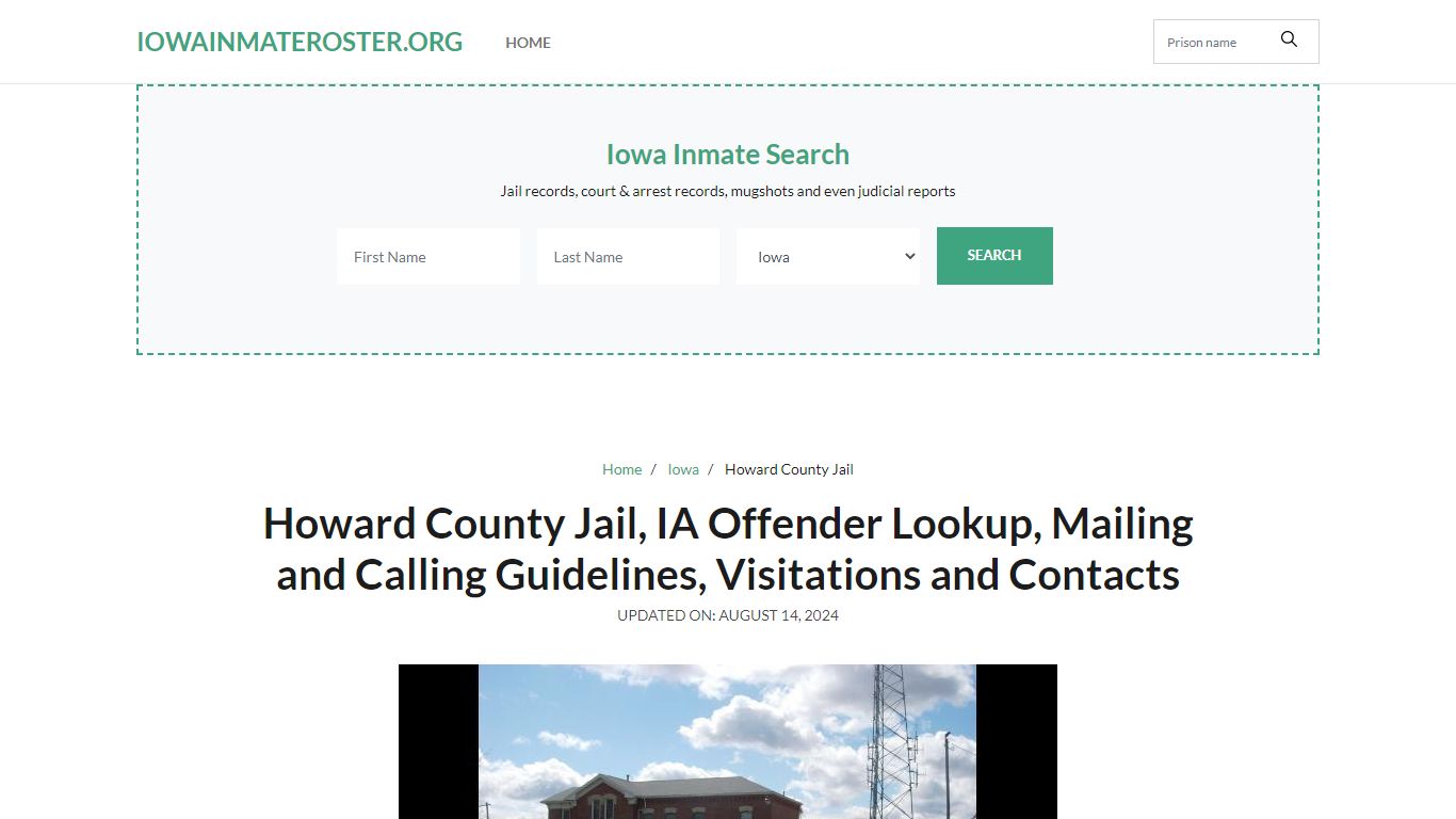 Howard County Jail, IA: Inmate Search Options, Visitations, Contacts